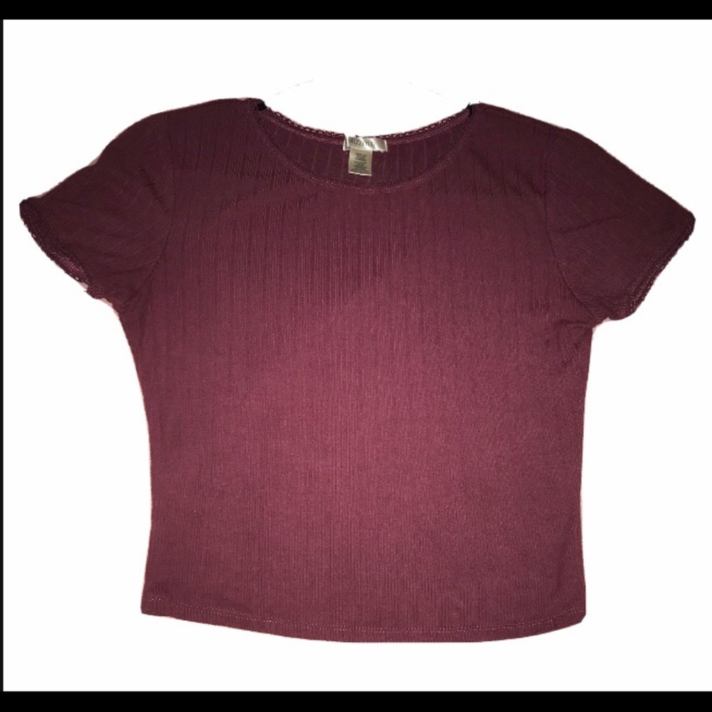 Burgundy Crop top